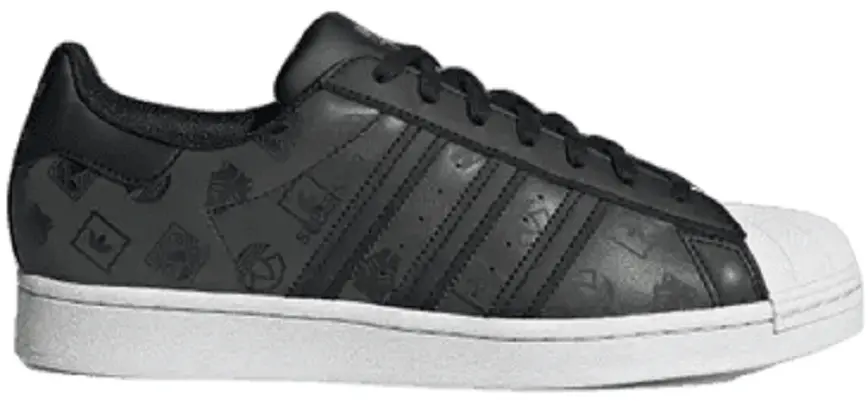 Giày Adidas Superstar 'Black Logo Print' GX8412