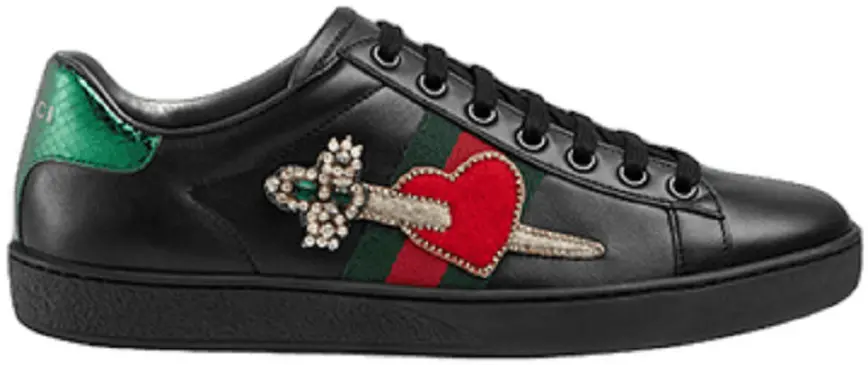 Giày Gucci Ace Leather Embroidered Sneaker 472990-A38G0-1283