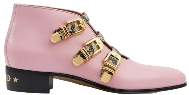 Giày Gucci Buckle Ankle Boots 'Pink' ‎699103-06F70-5871
