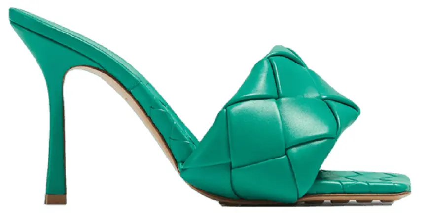 Giày Cao Gót Bottega Veneta Lido Mule 'Acid Turquoise' 608854VBSS03227