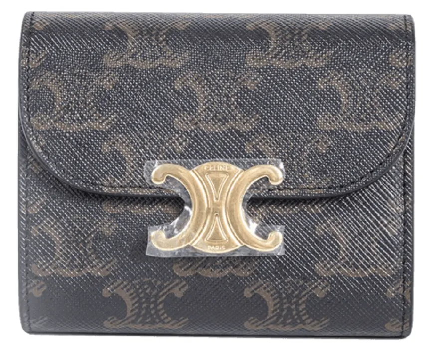 Túi Celine Small Triomphe Wallet In Triomphe Canvas 'Tan' 10D782CQH-04LU