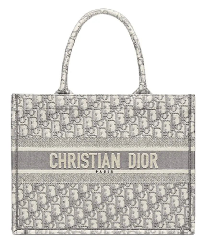 Túi Dior Book Tote Medium 'Gray Embroidery' M1296ZRIW-M932