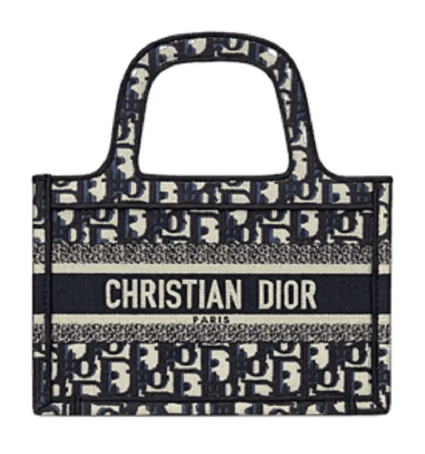 Túi Dior Book Tote Mini 'Blue Embroidery' S5475ZRIW-M928