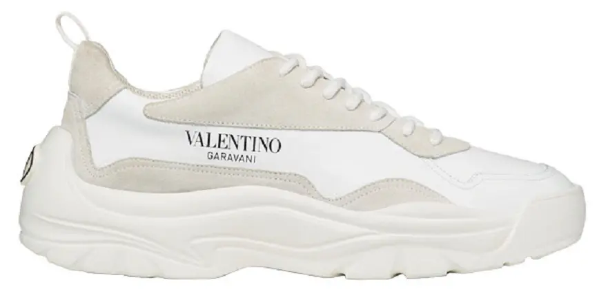Giày Valentino Gumboy Calfskin Sneaker White SY2S0B17VRN0BO
