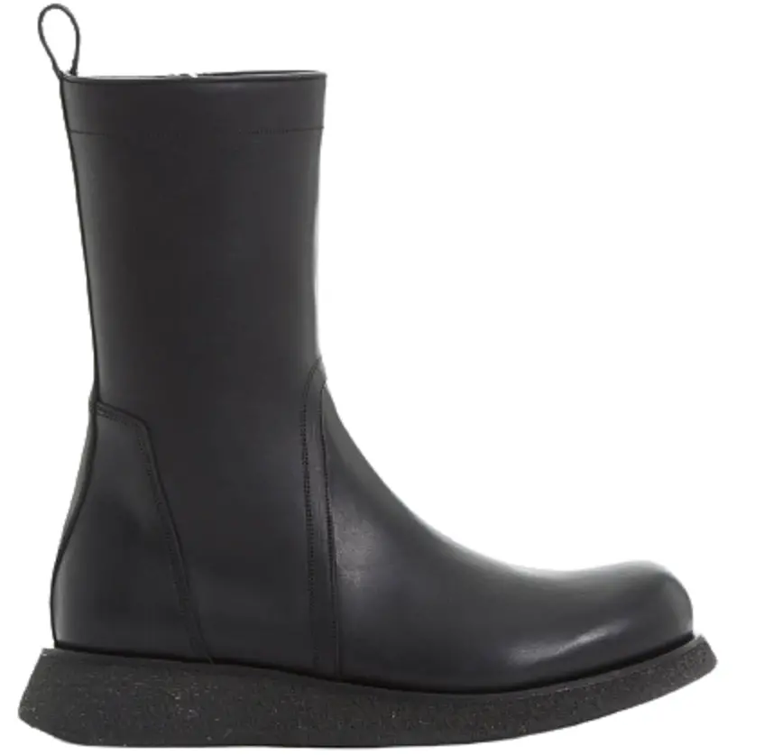 Giày Rick Owens SS22 Fogachine Zipped 'Black' ru01b1859lge-09