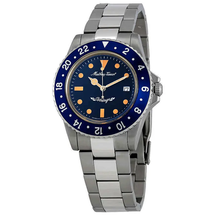 Đồng Hồ Mathey Tissot Mathey Vintage Quartz 'Blue' H900ABU