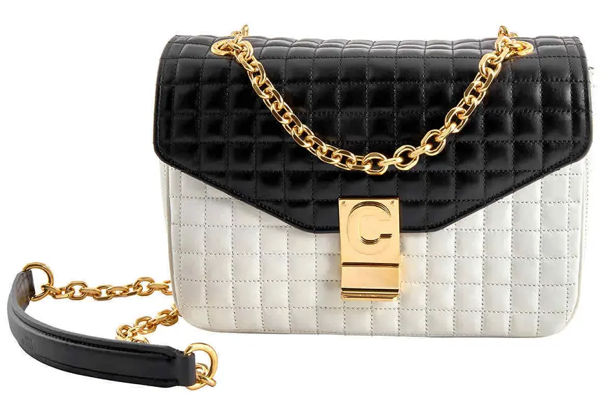 Túi Celine Medium C In Quilted Calfskin 'Black White' 187253BFD-01WB