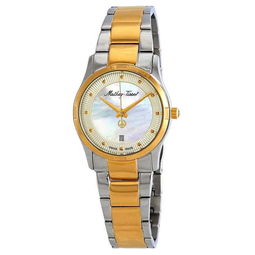 Đồng Hồ Mathey Tissot Elisa 'White Gold Silver' D2111BI2