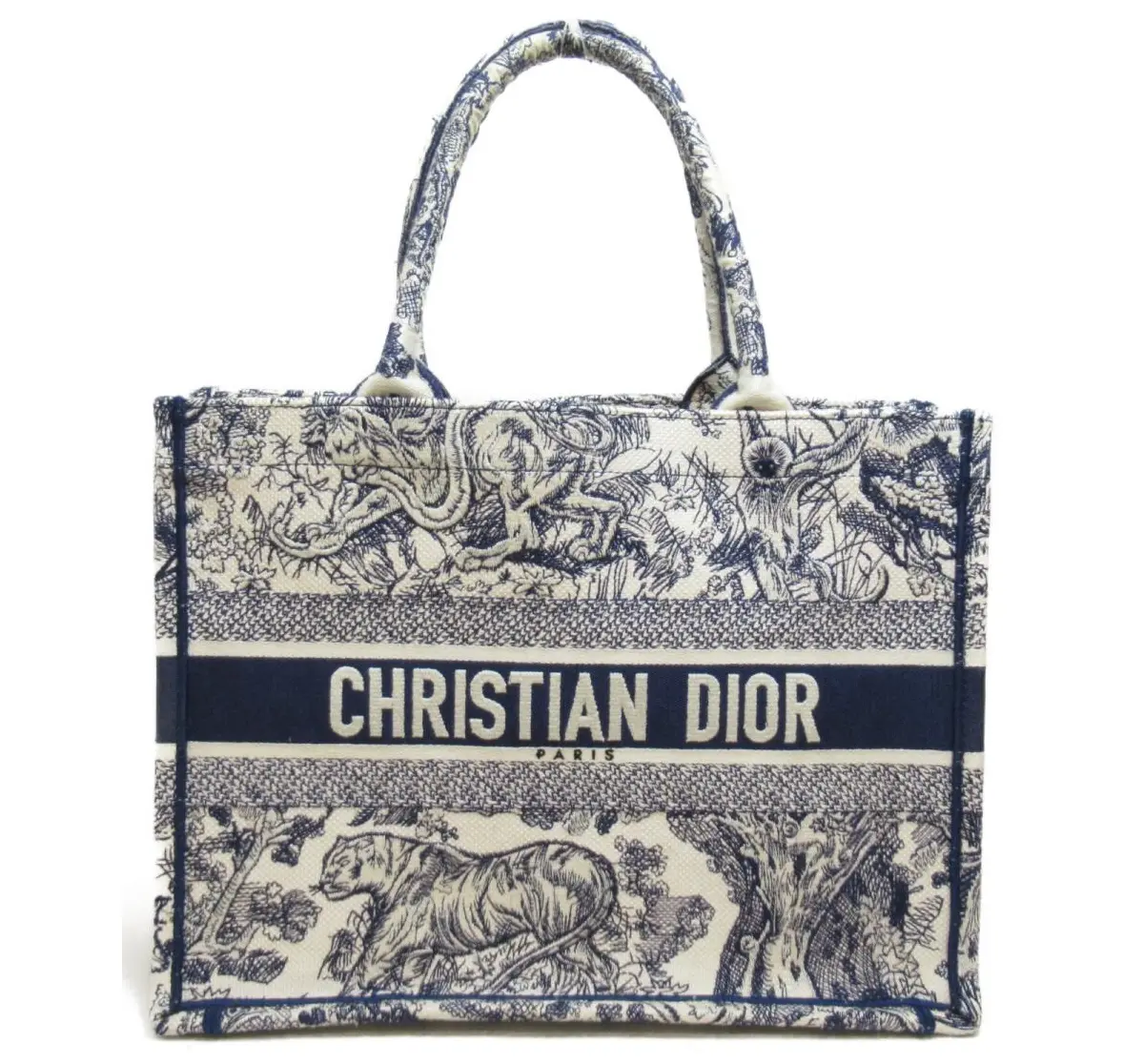 Túi Dior Book Tote Bag Medium 'Employery Navy' M1296ZTDT-M808