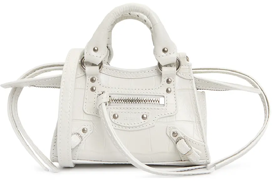 Túi Balenciaga Neo Classic Crocodile Tote 'White' 669537-23EFY-9016
