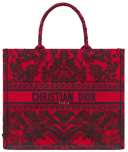 Túi Dior Book Tote Ornamental Cornely Effect Embroidery 'Red And Black' M1286ZMDR-M339