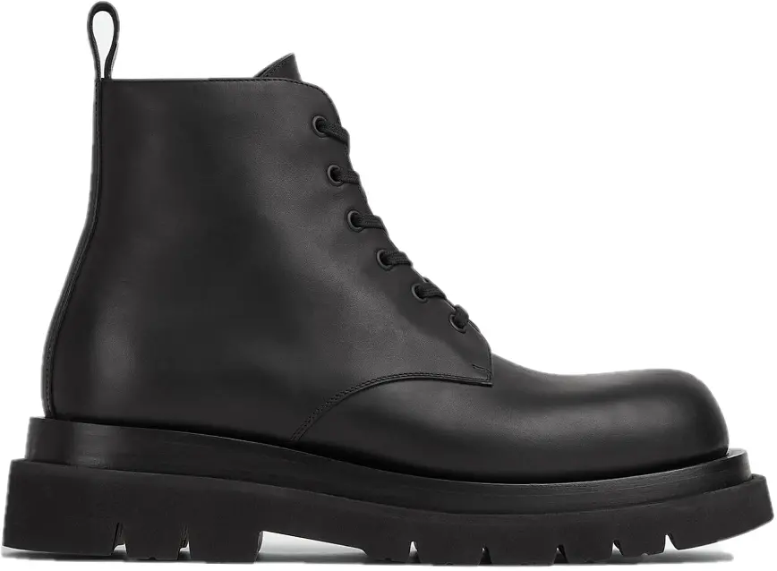 Giày Bottega Veneta Lug Lace-Up Ankle Boot 'Black' 730224VBS501000