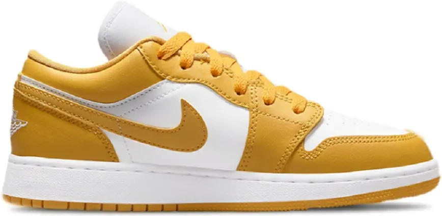 Giày Nike Air Jordan 1 Low GS 'White Yellow' 553560-171