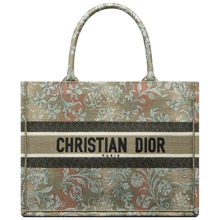 Túi Dior Medium Book Tote 'Metallic Green Brocart Embroidery' M1296ZRWG-M86E