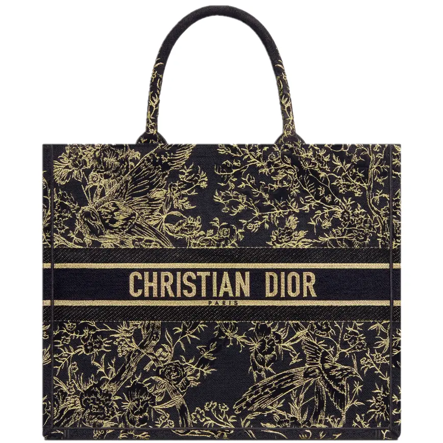 Túi Dior Large Book Tote 'Black Dior Jardin D'hiver Cotton' M1286ZRDZ-M911