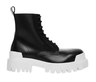 Giày Balenciaga Strike Leather 'Black' 590974-WA967-1090