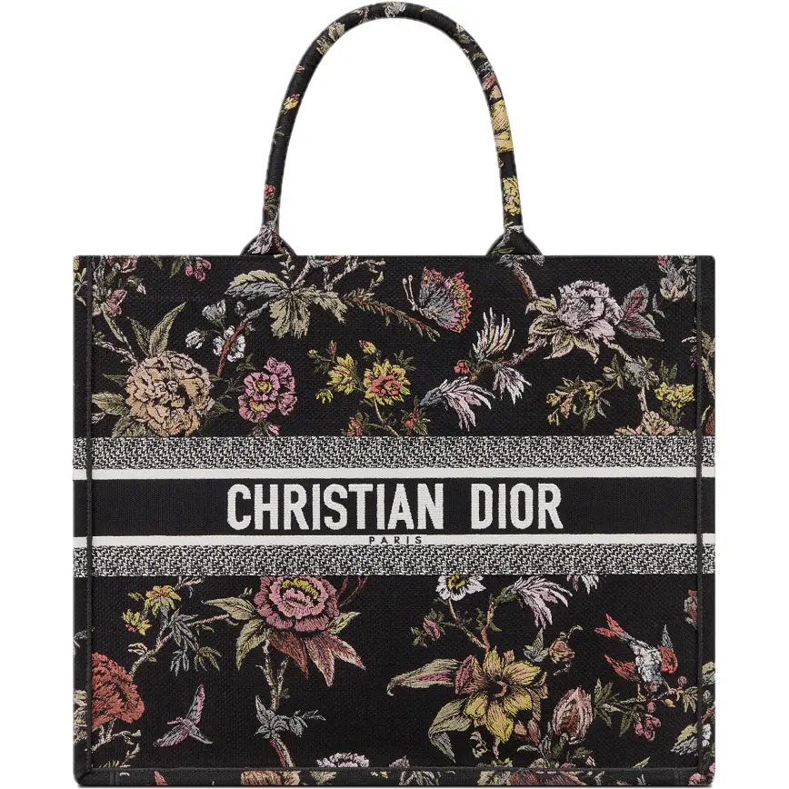 Túi Dior Large Book Tote 'Black Multicolor Jardin Botanique' M1286ZRZB0-M911