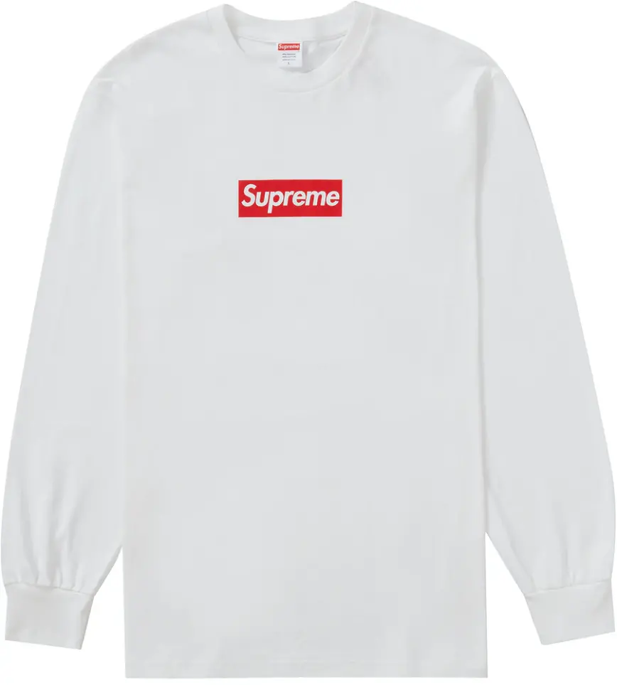 Áo Supreme Box Logo LS Tee 'White' SUP-BOLLTWH