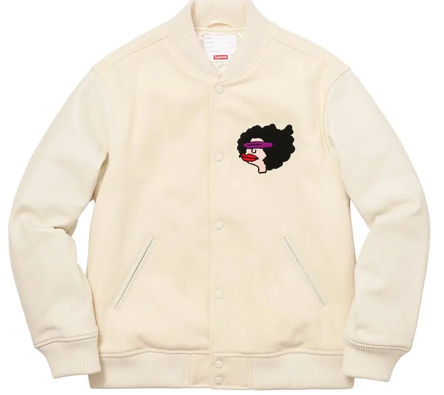 Áo Supreme Gonz Ramm Varsity Jacket Offwhite