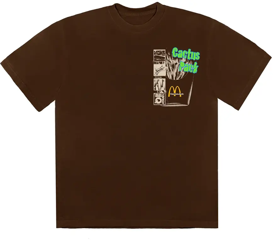 Áo Travis Scott x McDonald's Cactus Pack Vintage Promo T-Shirt Brown TS-XMCPVPBRN