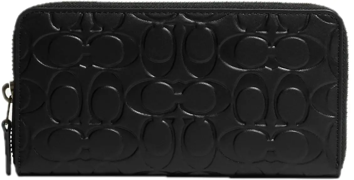 Ví Coach Accordion Wallet In Signature 'Black' CE551-QB