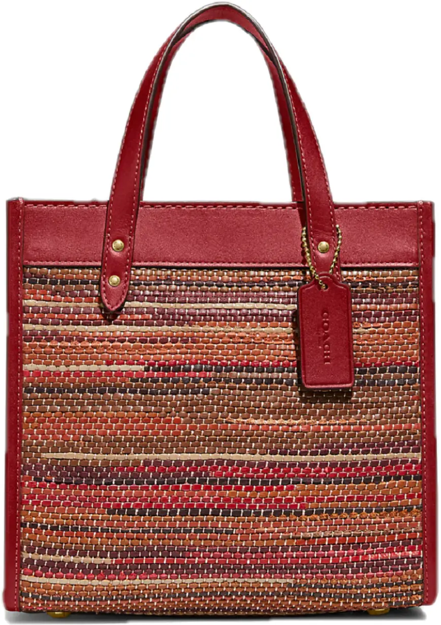 Túi Coach Field Tote 22 In Upwoven 'Red' C3860-B4T6T