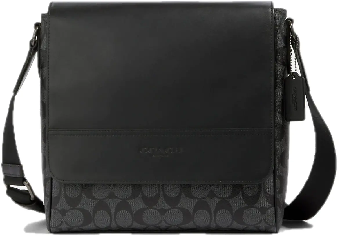Túi Coach Houston Map Bag In Signature Canvas 'Black' 573-QBMI5