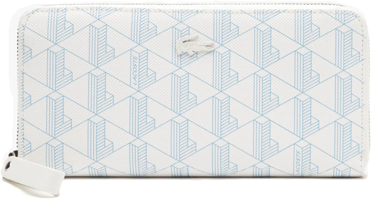 Ví Lacoste Monogram Zipper Long 'White' NF3958D53G-L58