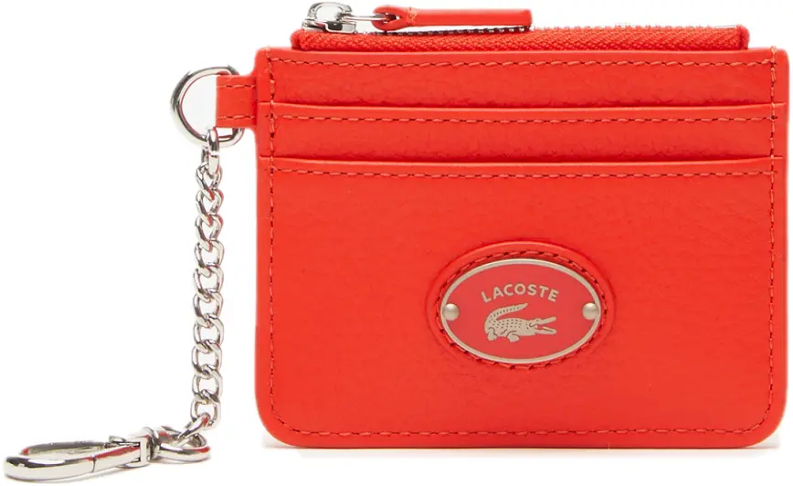 Ví Lacoste Snap Grained Leather Card Holder 'Red' NF3935G53G-L41