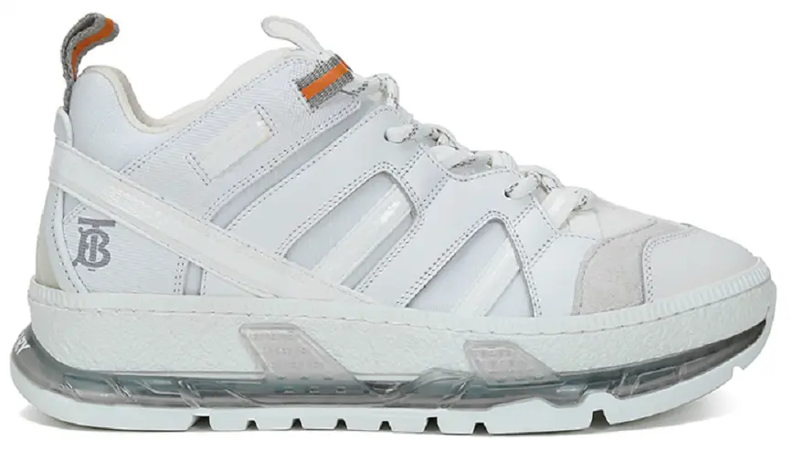 Giày Burberry Nylon and Leather Union White 80210111