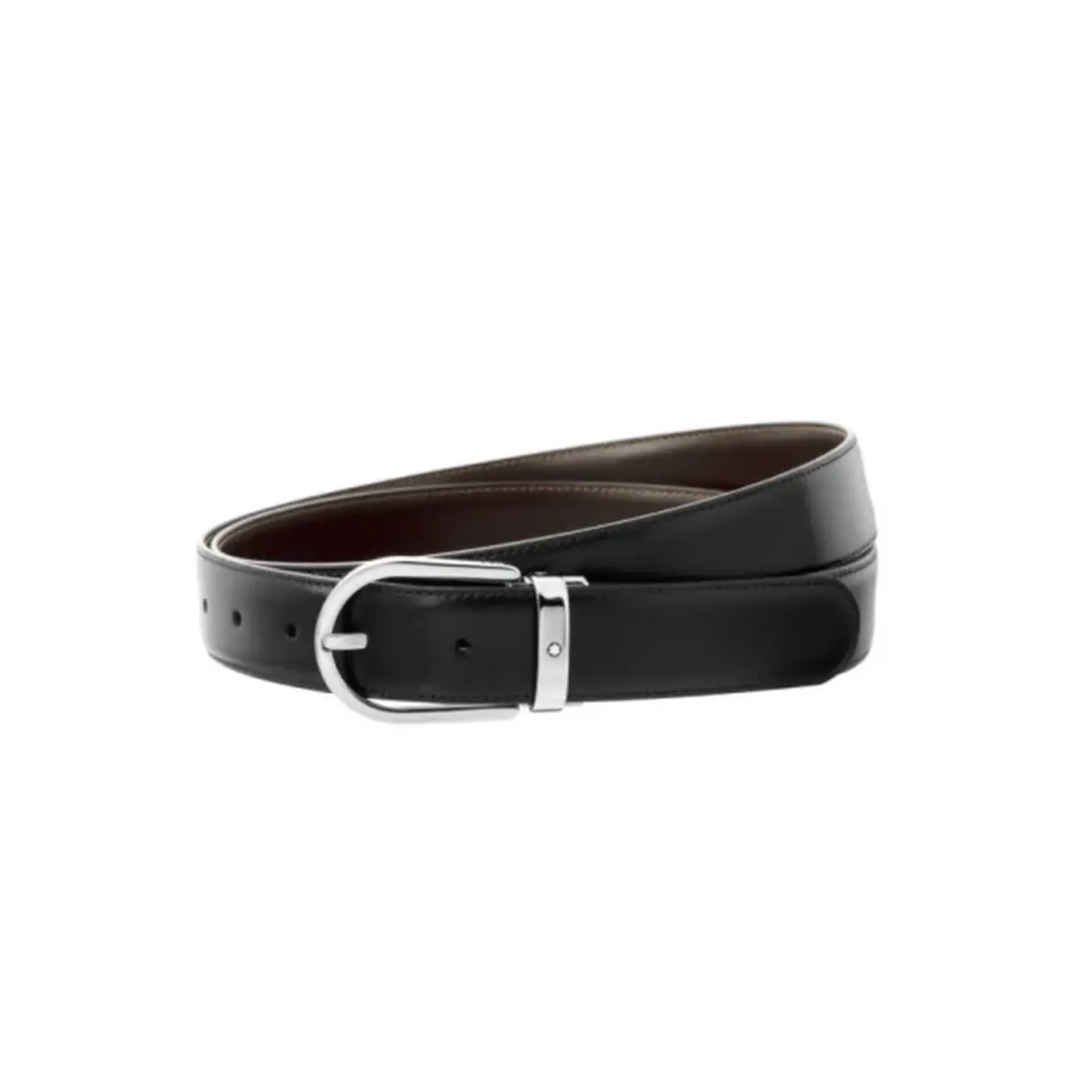 Thắt lưng Montblanc Cintura Reversibile Regolabile Nera Marrone 128135