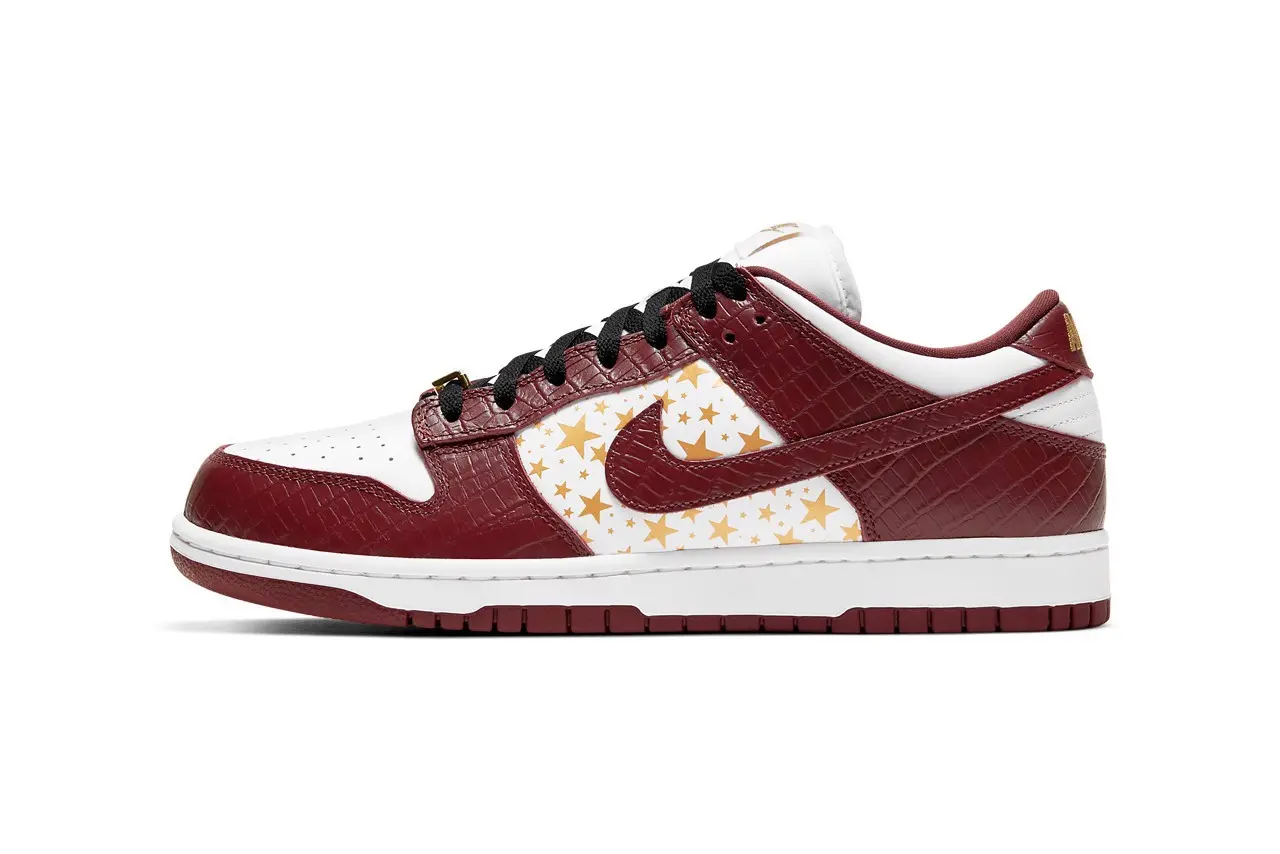 Hình ảnh chính thức của Supreme x Nike SB Dunk Low "Barkroot Brown" màu nâu đỏ trầm ấm đẹp lạ