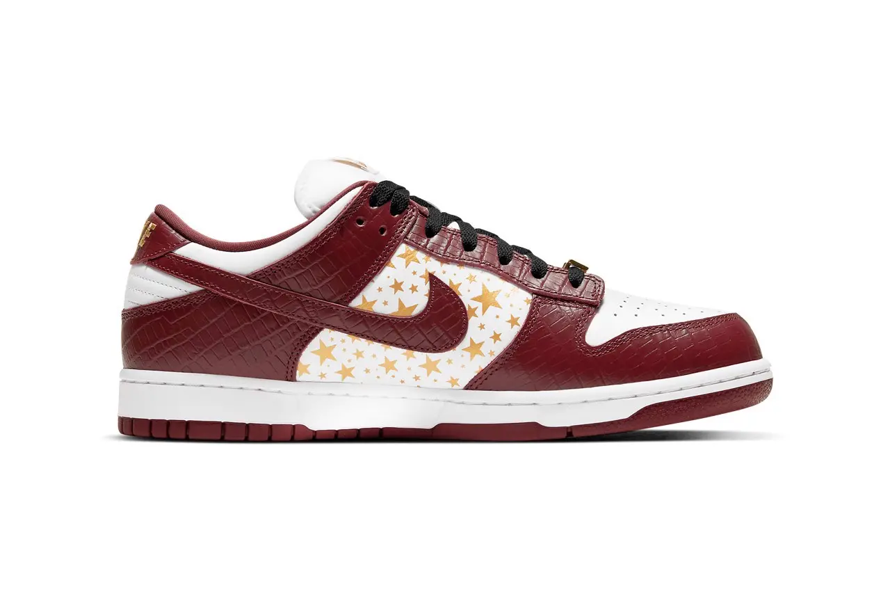 Hình ảnh chính thức của Supreme x Nike SB Dunk Low "Barkroot Brown" màu nâu đỏ trầm ấm đẹp lạ