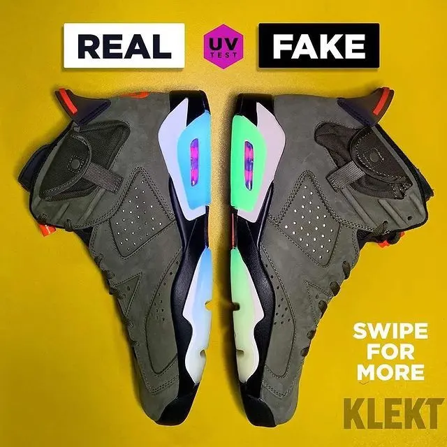 Hướng dẫn phân biệt Air Jordan 6 Travis Scott real và fake?
