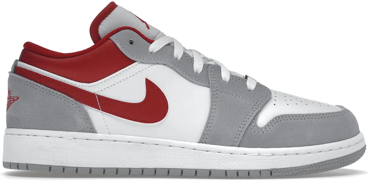 Giày Nike Air Jordan 1 Low GS 'Light Smoke Grey Gym Red' DM0589-016