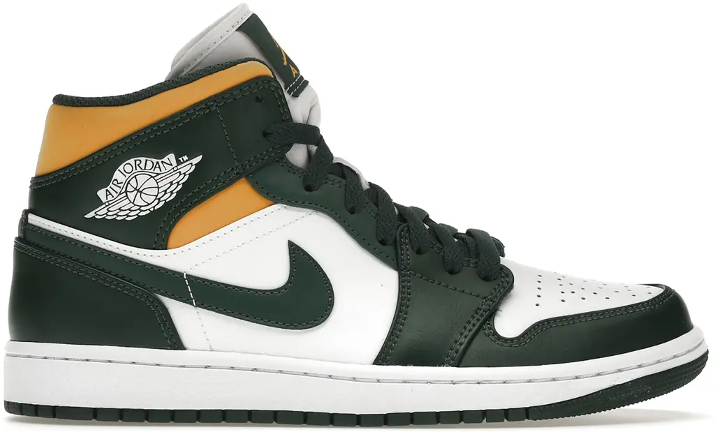 Giày Nike Air Jordan 1 Mid 'Green Yellow' 554724-371 —