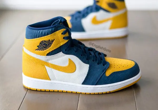 Cận cảnh phiên bản Air Jordan 1 High Michigan dành cho trẻ em
