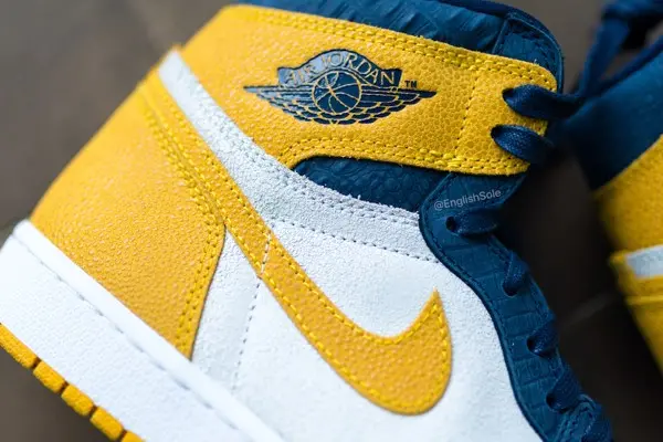 Cận cảnh phiên bản Air Jordan 1 High Michigan dành cho trẻ em
