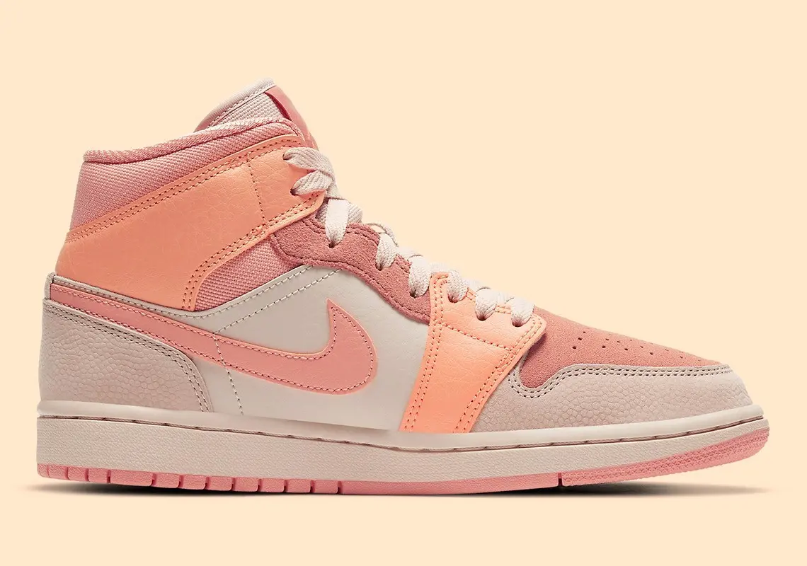 Hinh anh 2: Air Jordan 1 Mid Apricot Orange – doi Air Jordan ngot ngao nhat 2020