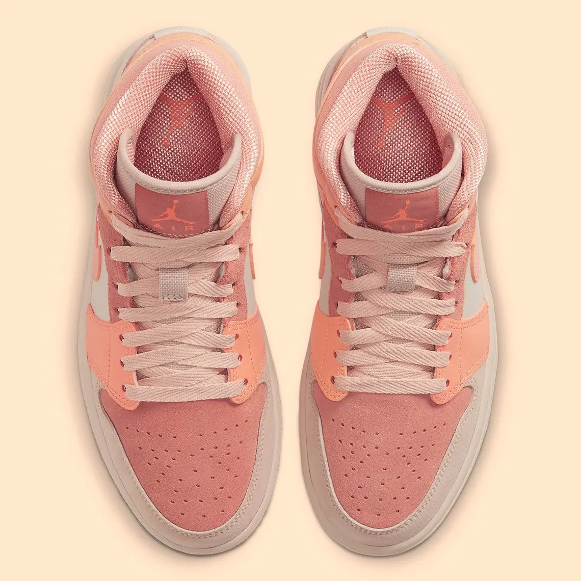 Hinh anh 3: Air Jordan 1 Mid Apricot Orange – doi Air Jordan ngot ngao nhat 2020