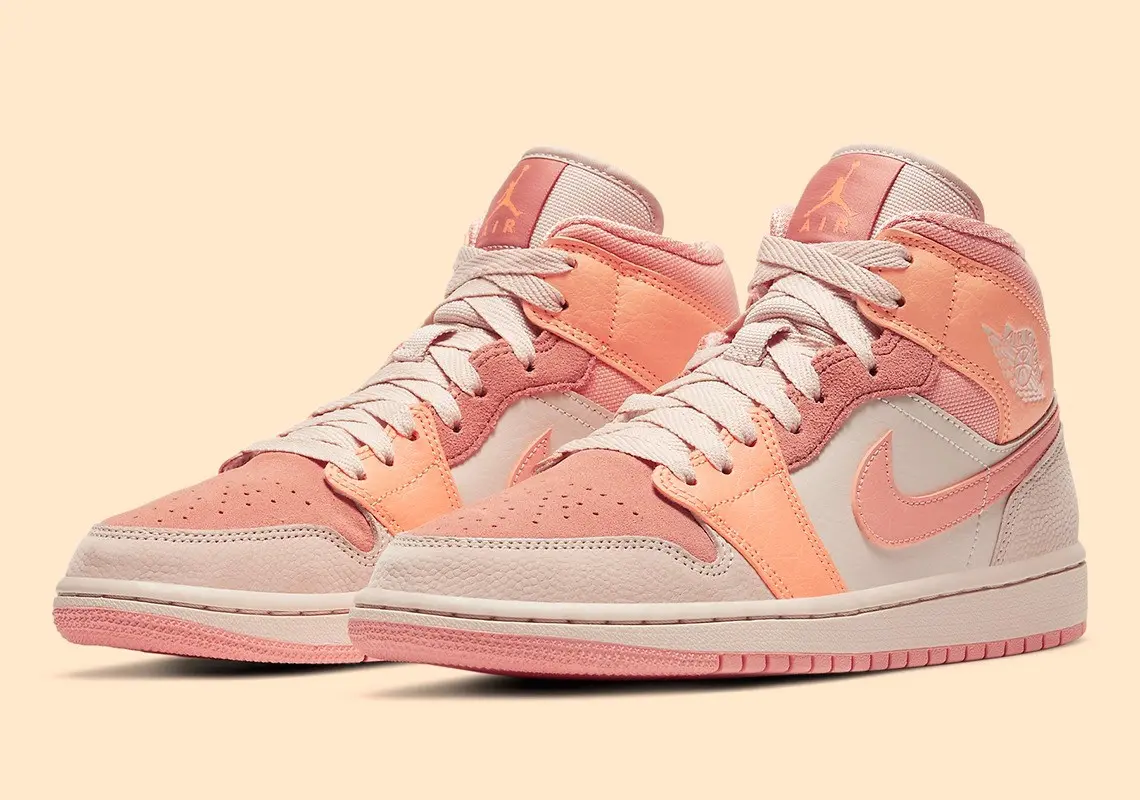 Hinh anh 1: Air Jordan 1 Mid Apricot Orange – doi Air Jordan ngot ngao nhat 2020