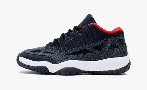 Air Jordan 11 Retro IE Low Phối màu:&nbsp;Black/Varsity Red-Dark Charcoal Code:&nbsp;306008-061 Ngày ra mắt:&nbsp;24/05/2003 Giá bán lẻ:&nbsp;115 USD