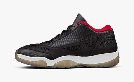 Air Jordan XI Low IE Phối màu: Black/Dark Grey-True Red Code:&nbsp;130270-001 Ngày ra mắt:&nbsp;năm 1996 Giá bán lẻ:&nbsp;115 USD
