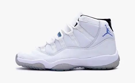 Air Jordan 11 Retro “Columbia” Phối màu:&nbsp;White/Columbia Blue-Black Code:&nbsp;136046-142 Ngày ra mắt:&nbsp;17/01/2001 Giá bán lẻ:&nbsp;125 USD