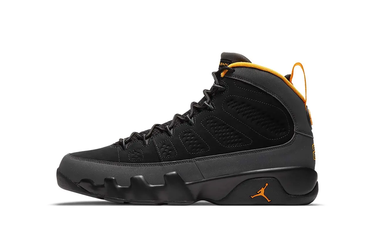 Hinh anh 1: Cai nhin can canh ve doi Air Jordan 9 “University Gold” cuc dep la