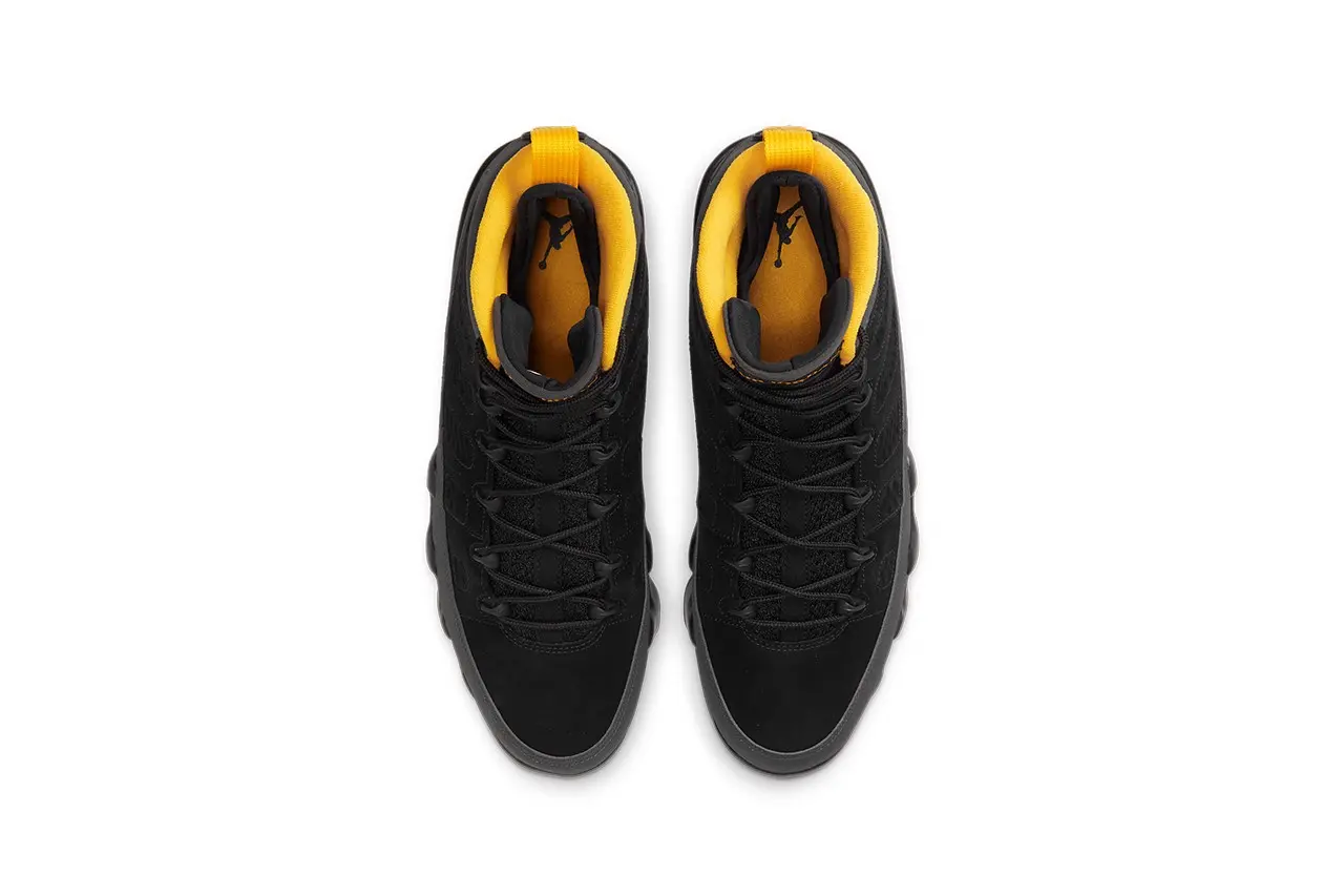 Hinh anh 3: Cai nhin can canh ve doi Air Jordan 9 “University Gold” cuc dep la