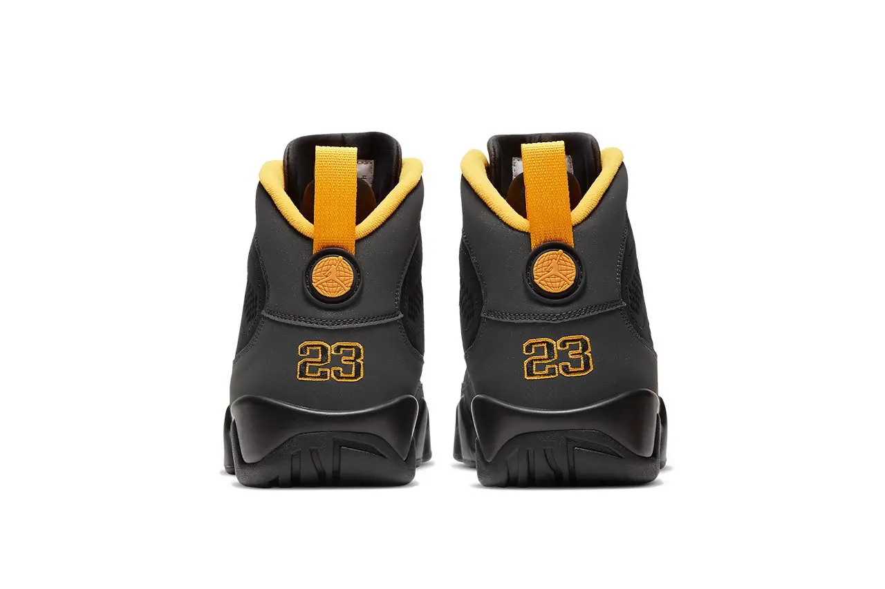 Hinh anh 4: Cai nhin can canh ve doi Air Jordan 9 “University Gold” cuc dep la