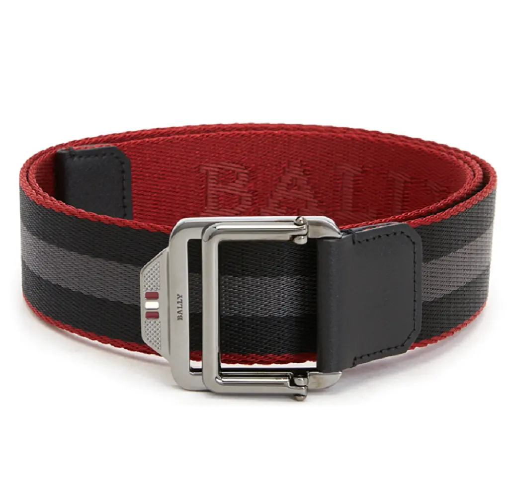 Thắt Lưng Bally Casual 'Black Red' CONNOR-35-M-90