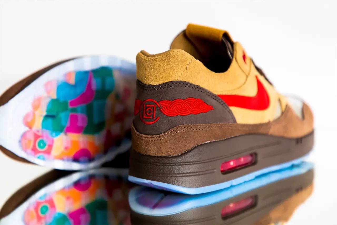 Nike công bố những hình ảnh chính thức rõ nét nhất về đôi CLOT x Nike Air Max 1 "Kod Cha" Hinh anh 2: Nike cong bo nhung hinh anh chinh thuc ro net nhat ve doi CLOT x Nike Air Max 1 "Kod Cha"