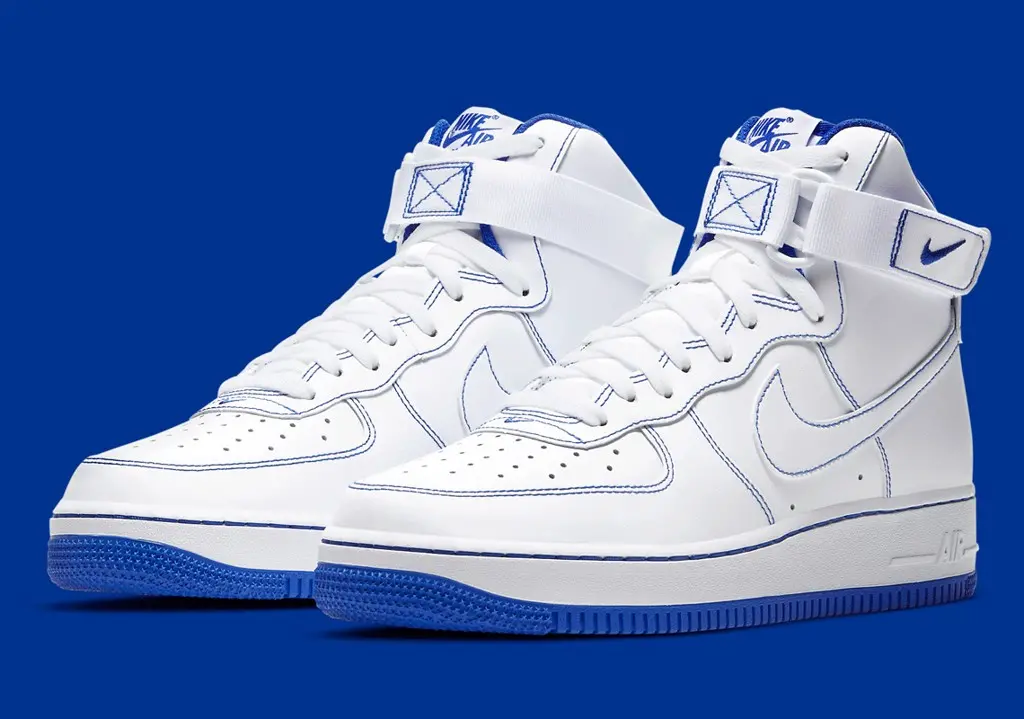 Nike Air Force 1 High "khâu" lên mình màu xanh Royal tương phản tuyệt đẹp